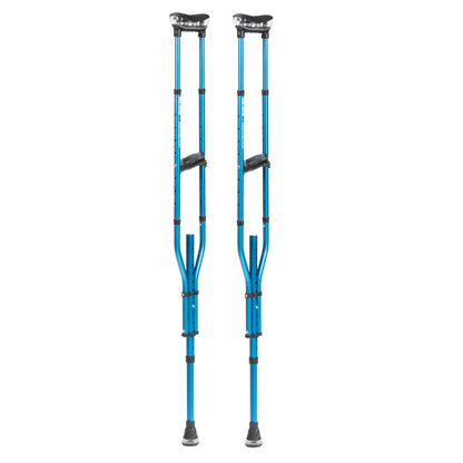 MD by Drive Air Crutch Adjustable Foam Pads Gel Handles Sapphire medical supply