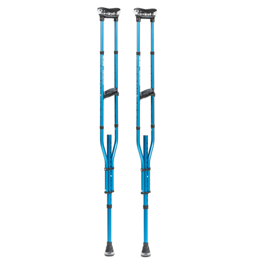 MD by Drive Air Crutch Adjustable Foam Pads Gel Handles Sapphire medical supply