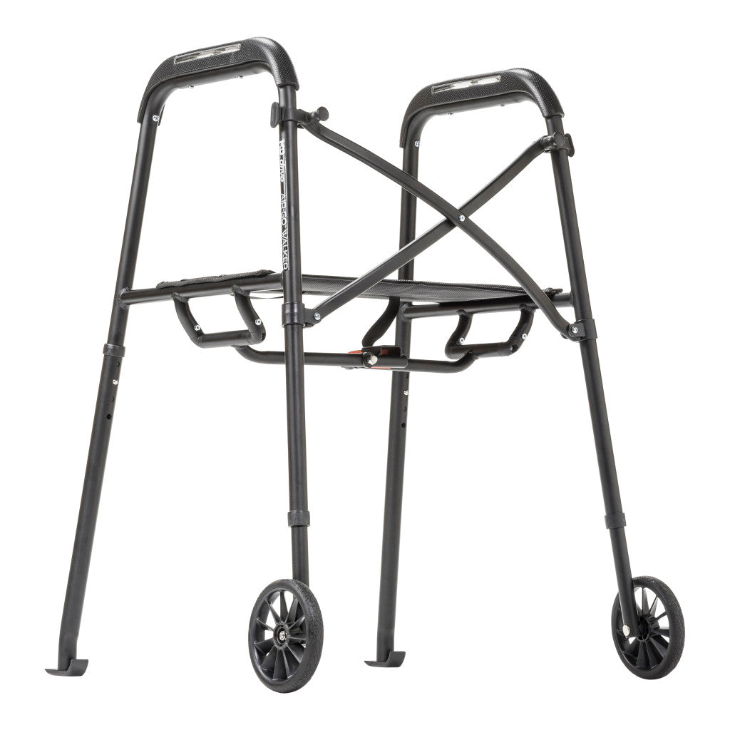 MD by Drive Air-Go Walker with Seat Onyx medical supply