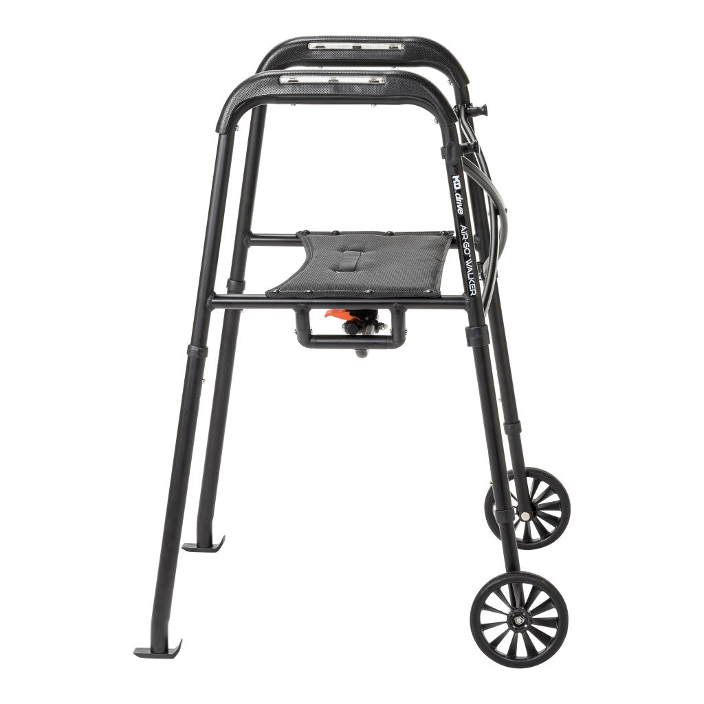 MD by Drive Air-Go Walker with Seat Onyx medical supply