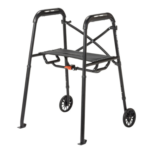 MD by Drive Air-Go Walker with Seat Onyx medical supply