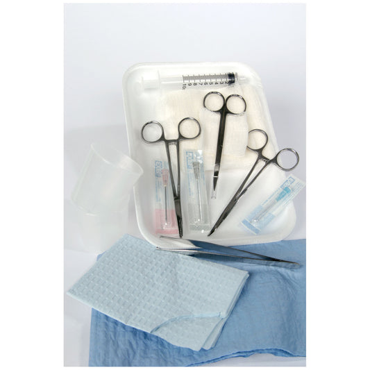 Medical Action Industries Laceration Tray Mirror Finish Instruments Case medical supply