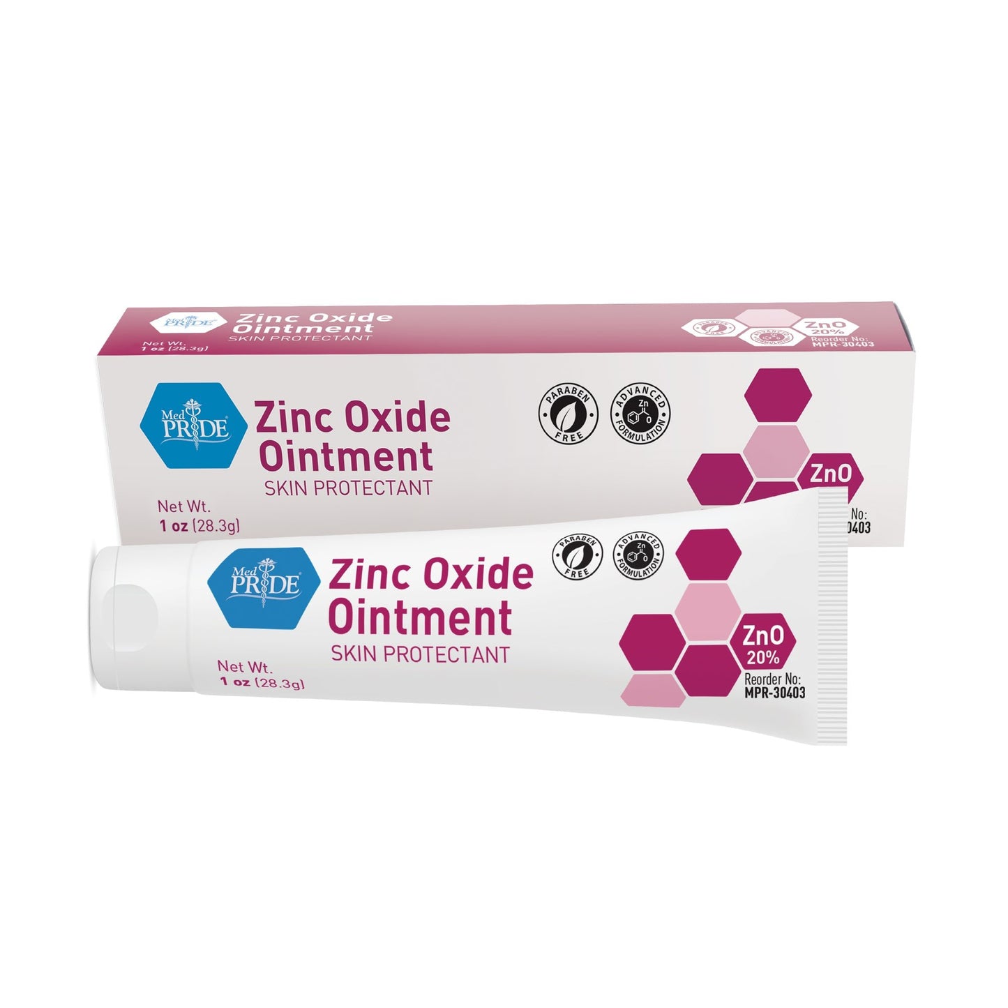 MedPride Zinc Oxide Ointment 20% 1oz Tubes Boxed 72/Case medical supply