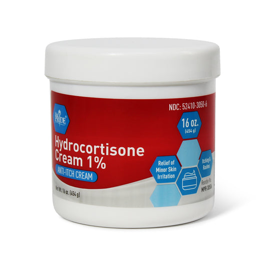 MedPride Hydrocortisone Cream 1% 16oz Jars Case of 24 medical supply