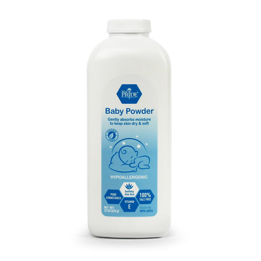 MedPride Baby Powder with Seal White Bottle 22 oz Case medical supply