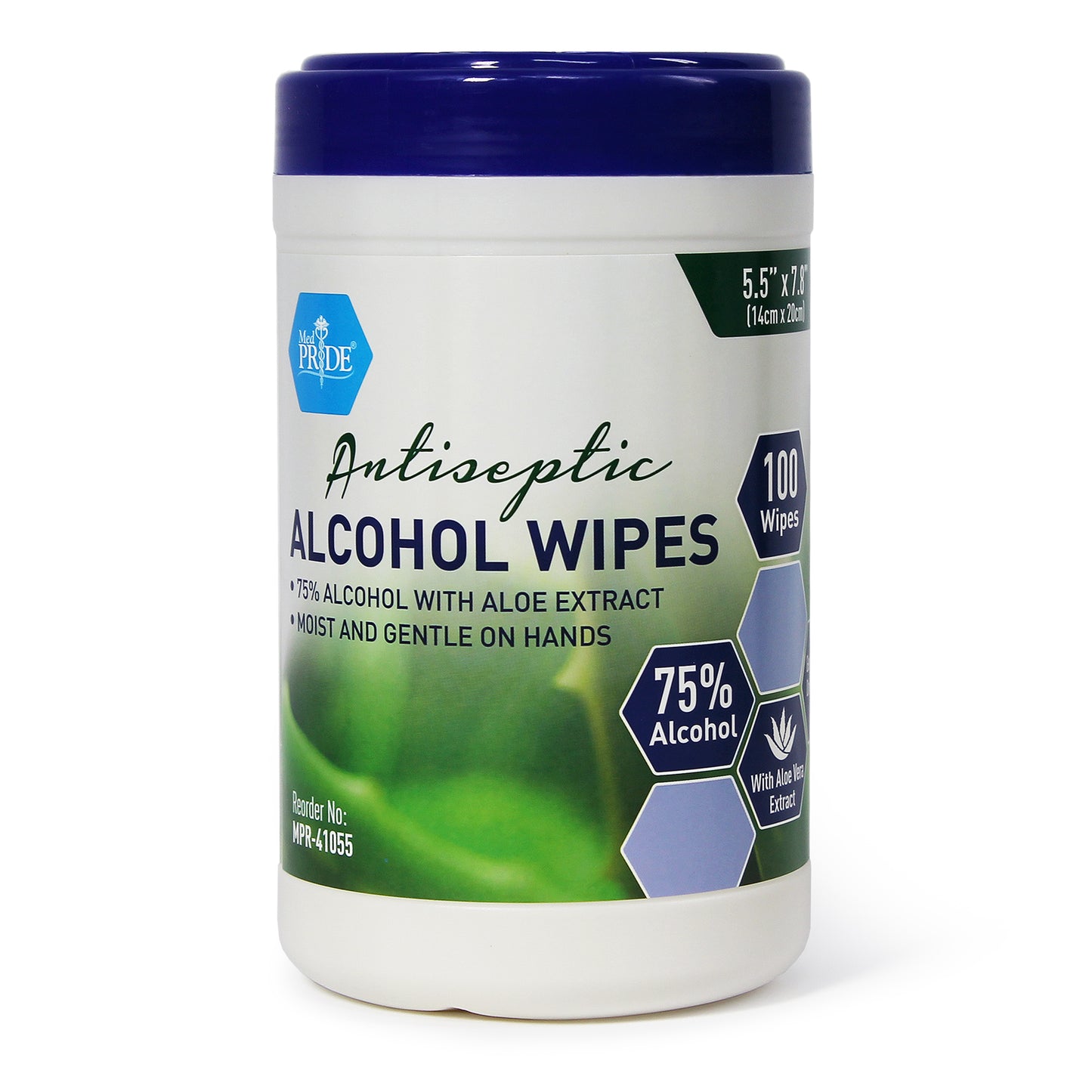 MedPride Antiseptic Alcohol Wipes 75% Alcohol Canister Case medical supply