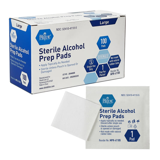 MedPride Sterile Alcohol Prep Pads Large Case medical supply