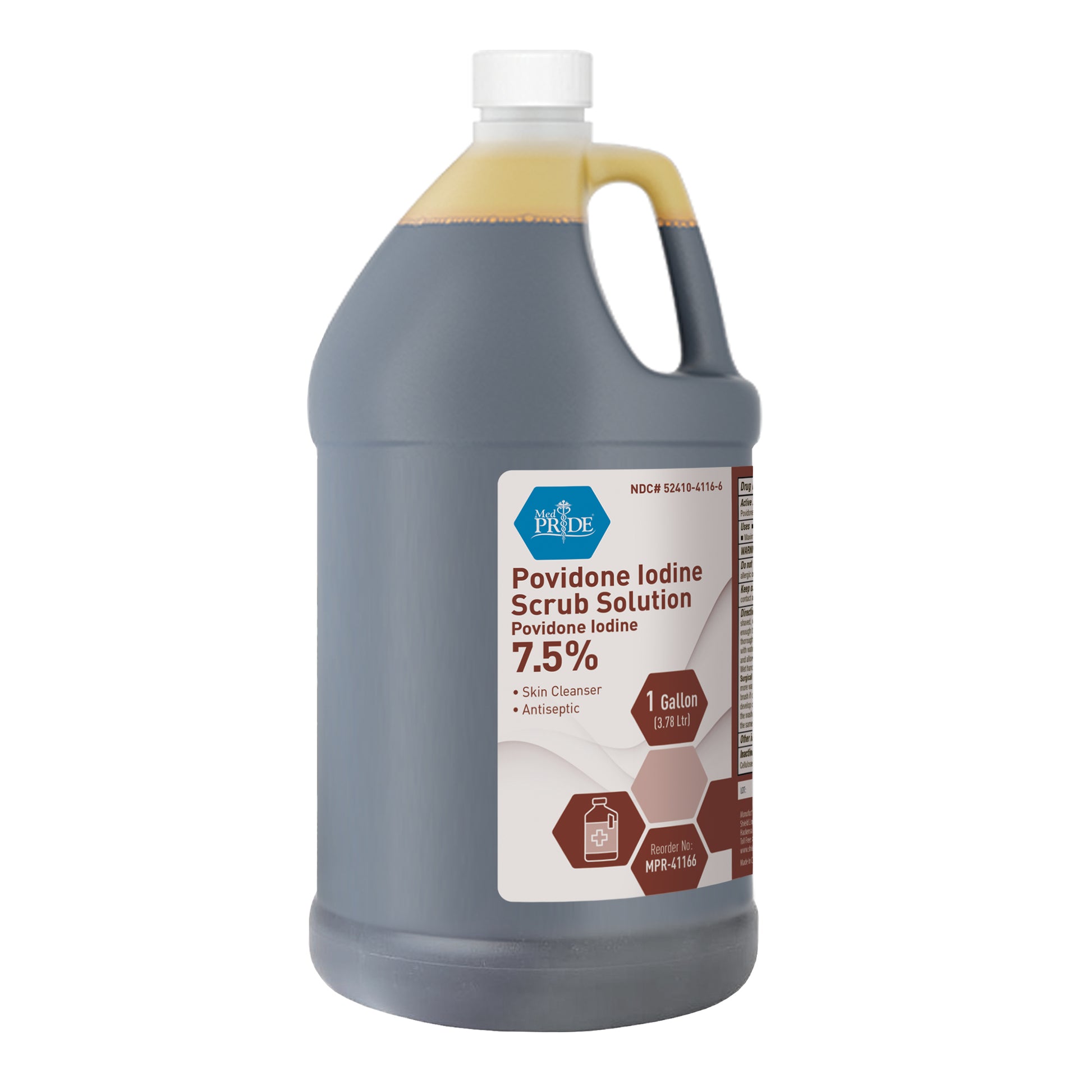 MedPride Povidone Iodine Scrub Solution 1 Gal 4 Case medical supply