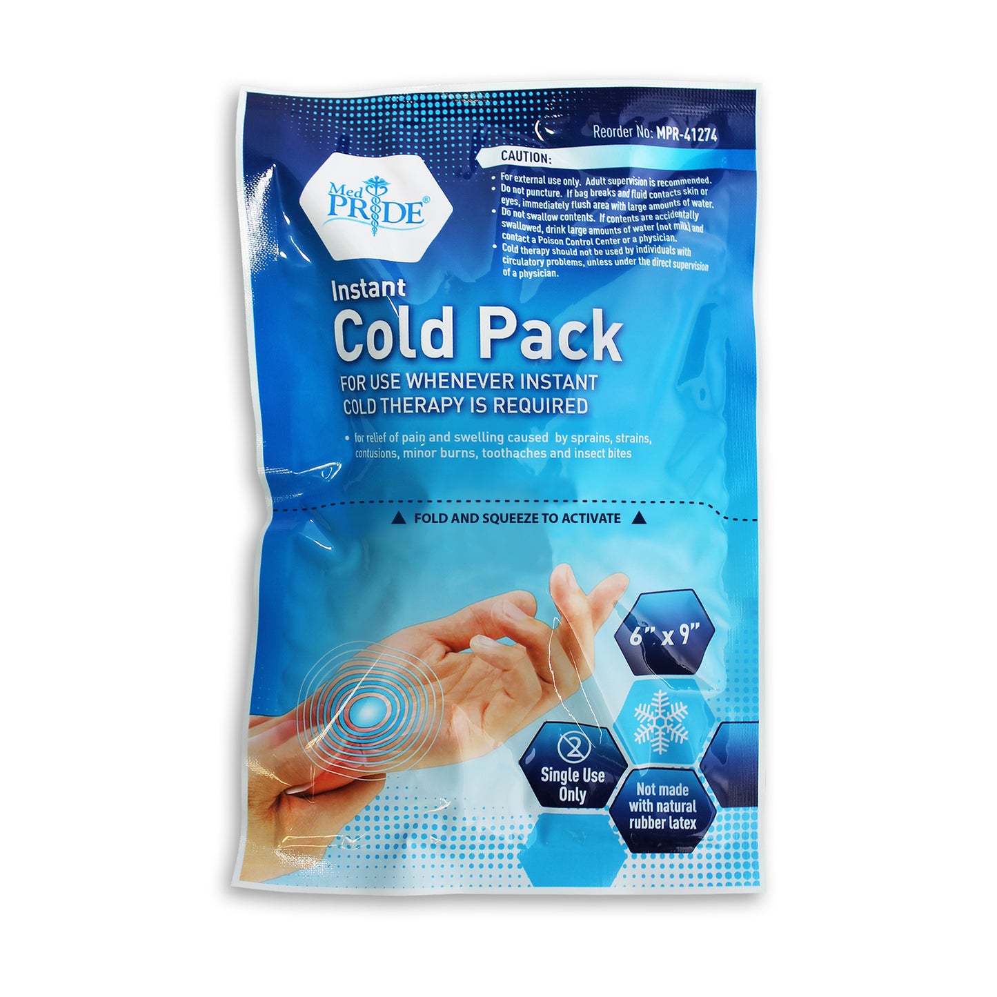 MedPride Instant Cold Pack 6" x 9" 24/Case medical supply