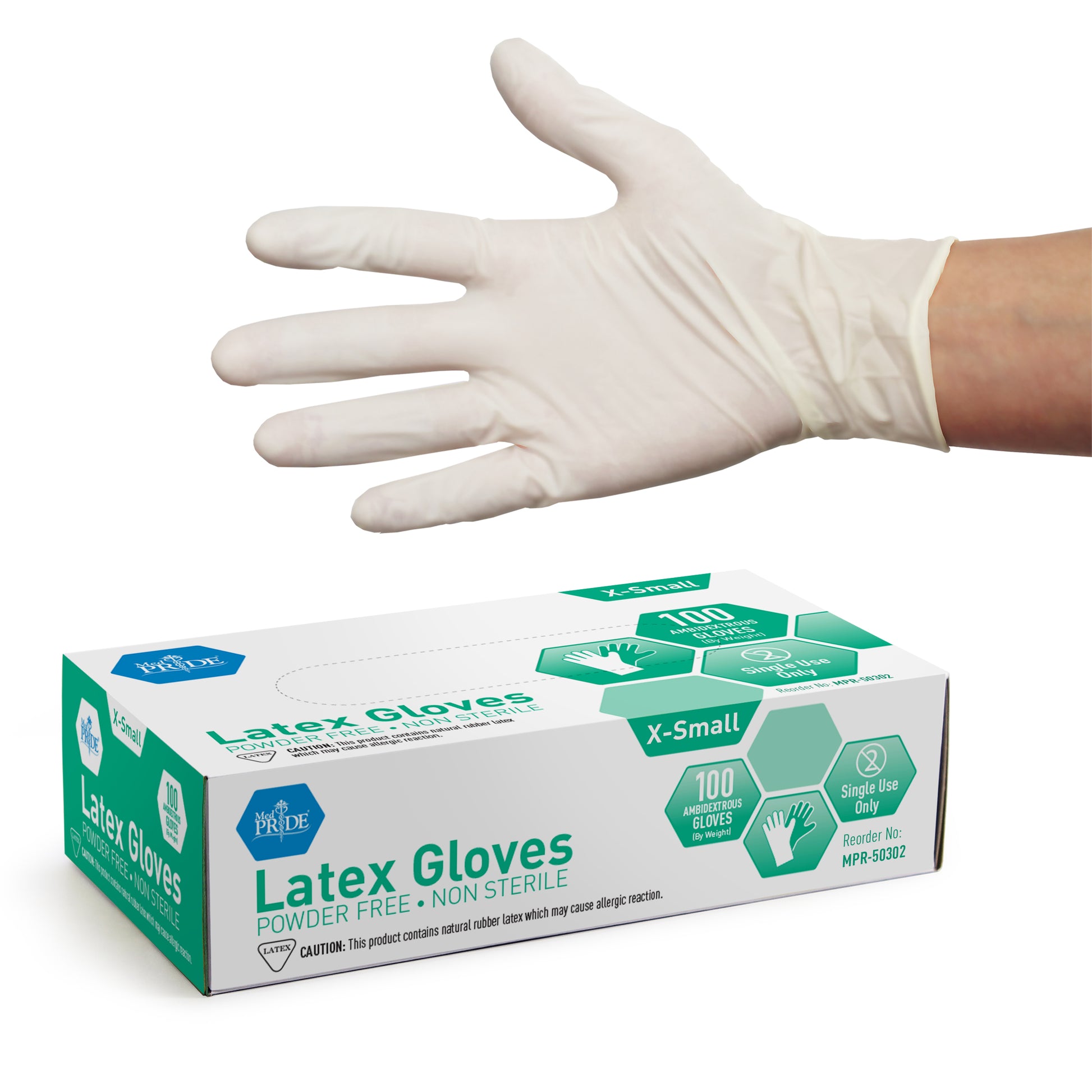 MedPride Latex General Purpose Glove X-Small medical supply