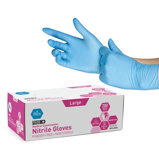 MedPride Nitrile Exam Glove Large 10/200/cs medical supply