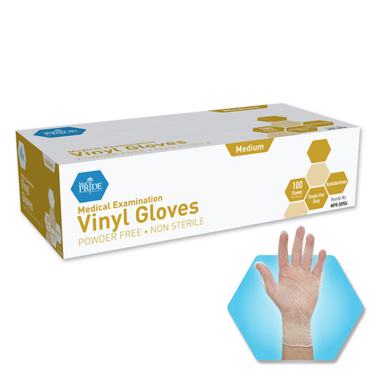MedPride Vinyl Exam Gloves Small Powder-Free Case medical supply