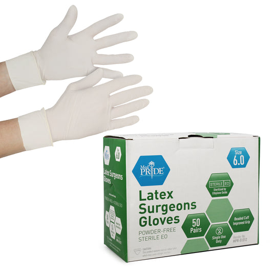 MedPride Latex Surgeons Gloves Size 6 Sterile medical supply