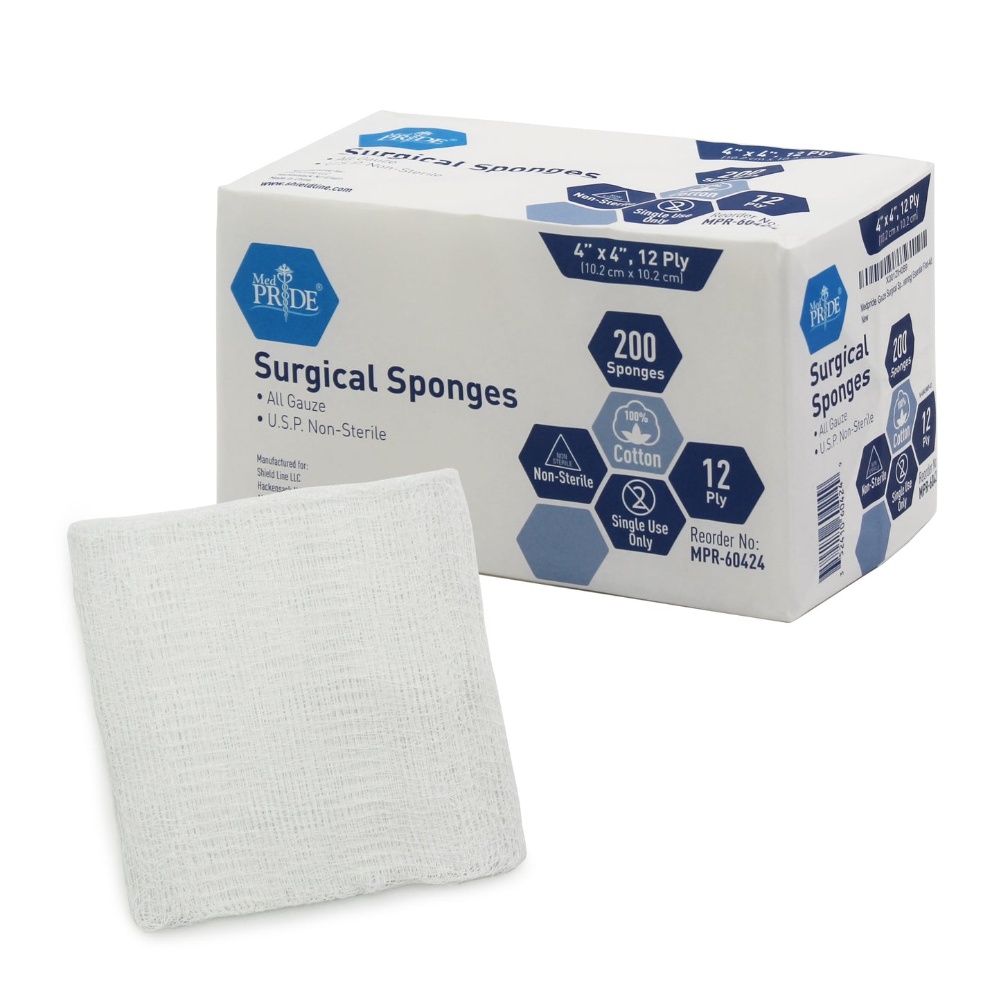 MedPride Gauze Sponge 4x4 12-Ply Case medical supply