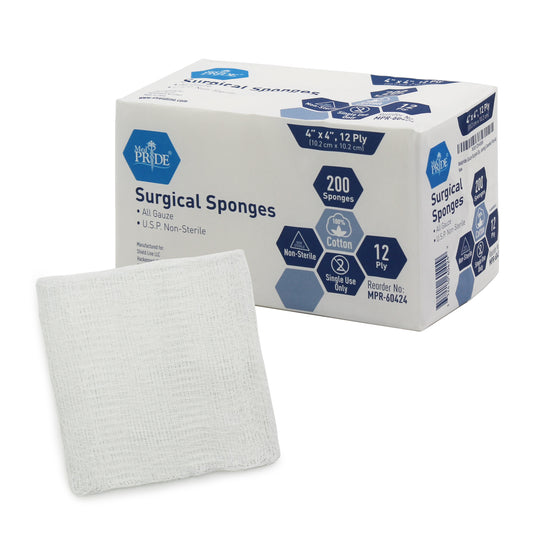 MedPride Gauze Sponge 4x4 12-Ply Case medical supply