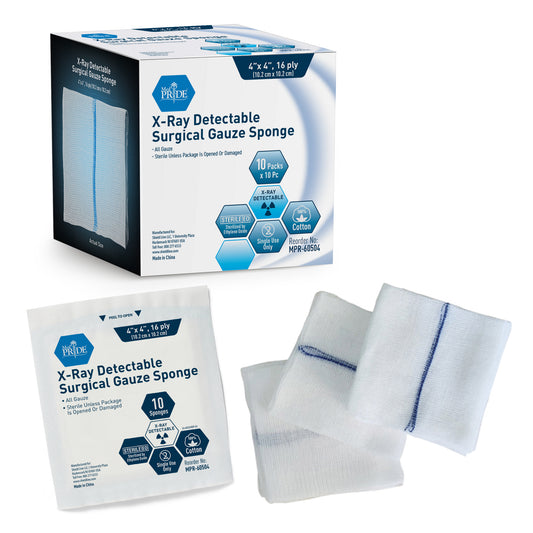 MedPride X-Ray Detectable Surgical Gauze Sponge Sterile 4x4 inch medical supply