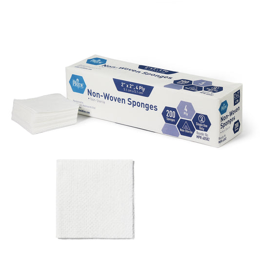 MedPride Non-Woven Sponge 2" x 2" 4-Ply Case medical supply
