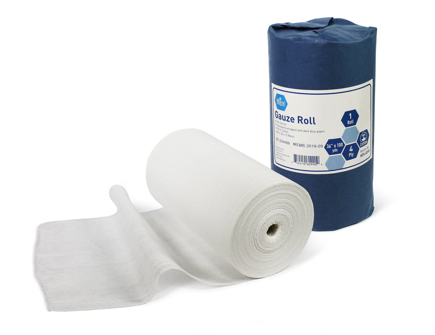 MedPride Gauze Roll 36 x 100 Yds 20x12 Mesh 12 rolls/cs medical supply