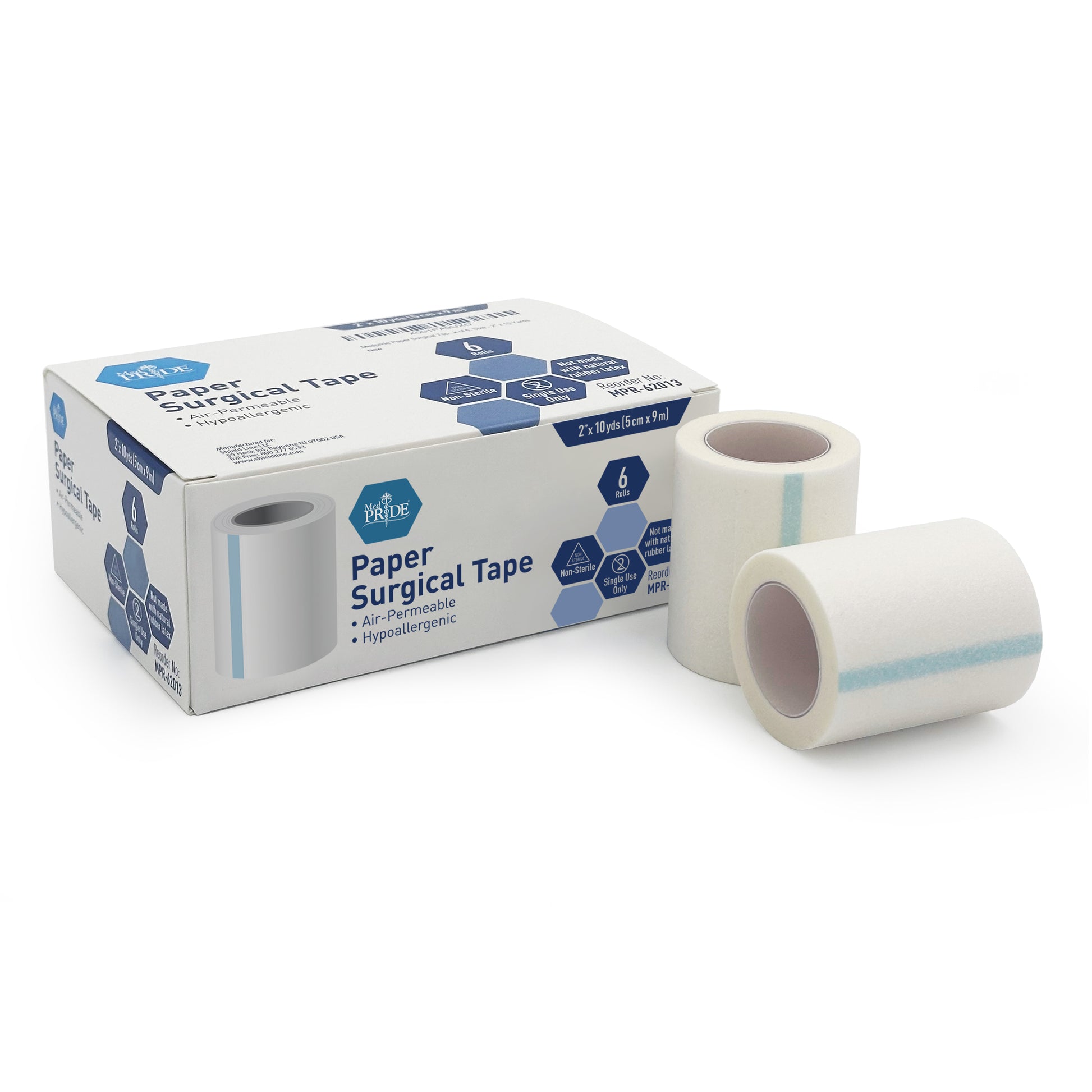 MedPride Paper Surgical Tape 2" x 10 yds Case 12/6 medical supply