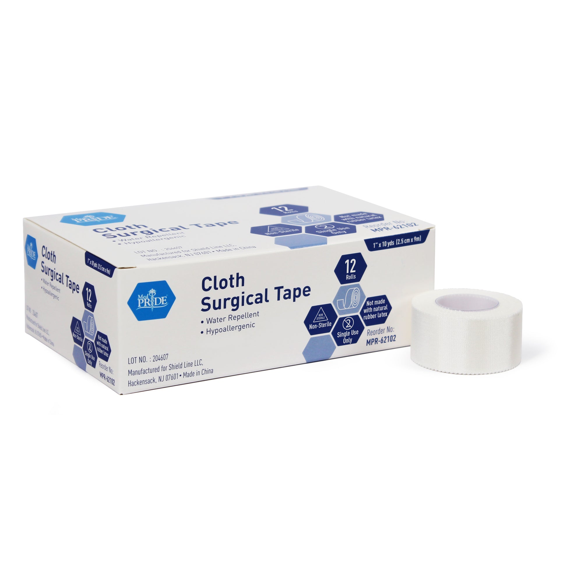 MedPride Cloth Surgical Tape 1 inch x 10 yds Case of 144 medical supply