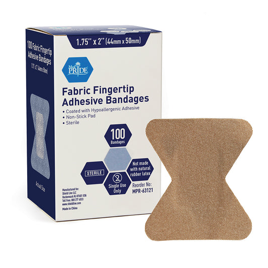 MedPride Fabric Fingertip Adhesive Bandage 1.75 x 2 Sterile Case medical supply