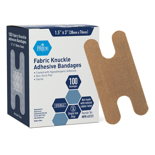 MedPride Fabric Knuckle Adhesive Bandage 1.5 x 3 Sterile Case medical supply