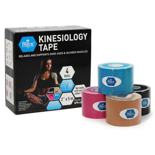 MedPride Kinesiology Tape Mixed Colors 2 in x 5m 120 Rolls medical supply