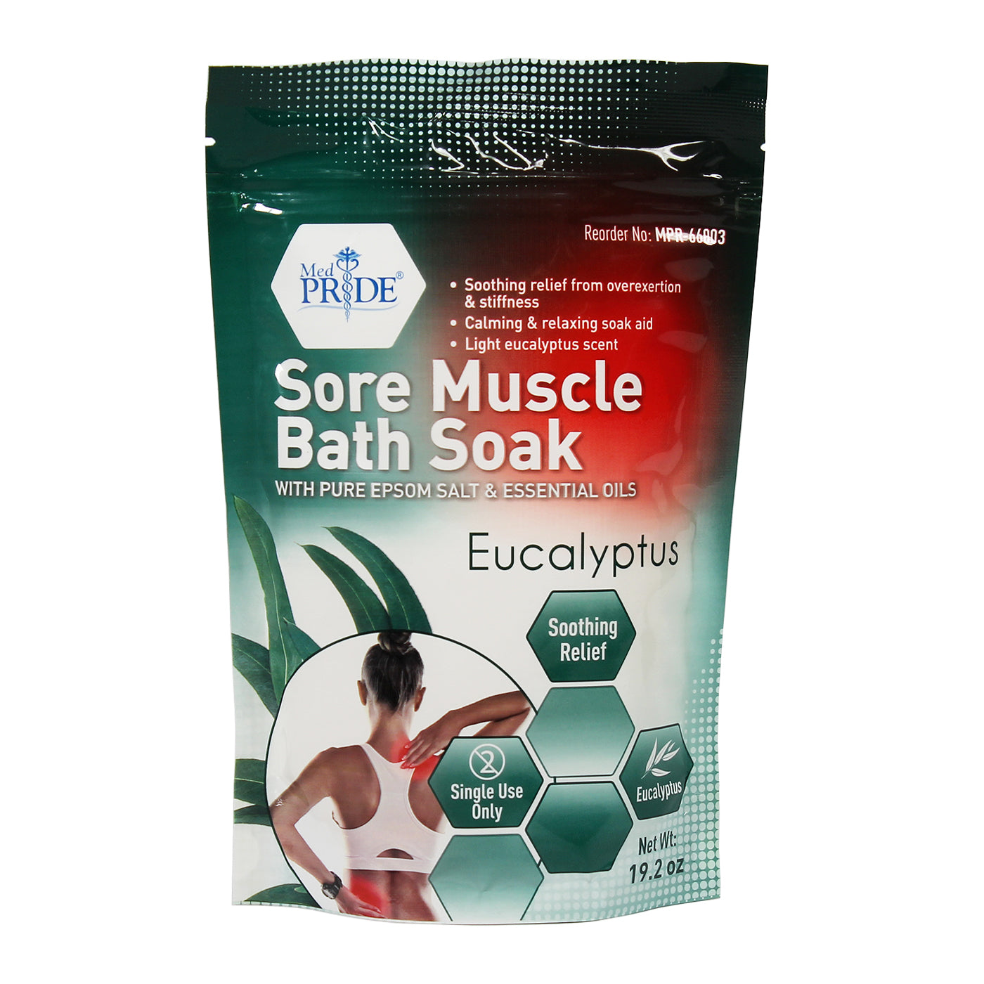 MedPride Eucalyptus Epsom Salt Bath Soak 19.2 oz 12/cs medical supply