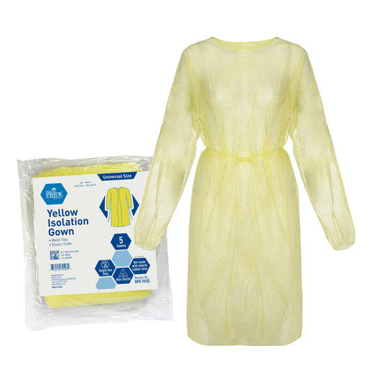 MedPride Standard Isolation Gown Universal Yellow Case medical supply