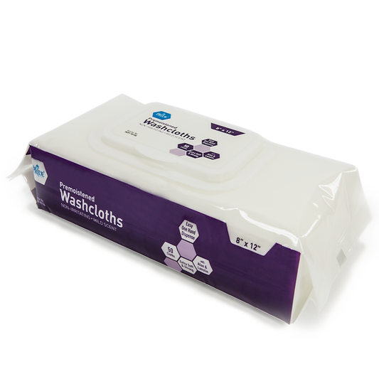 MedPride Premoistened Adult Washcloths 8in x 12in 480 Case medical supply