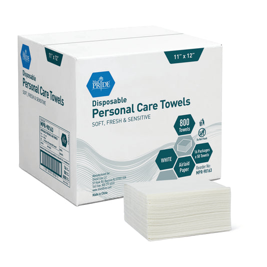 MedPride Dry Washcloth 11x12 Quarter Fold Case medical supply