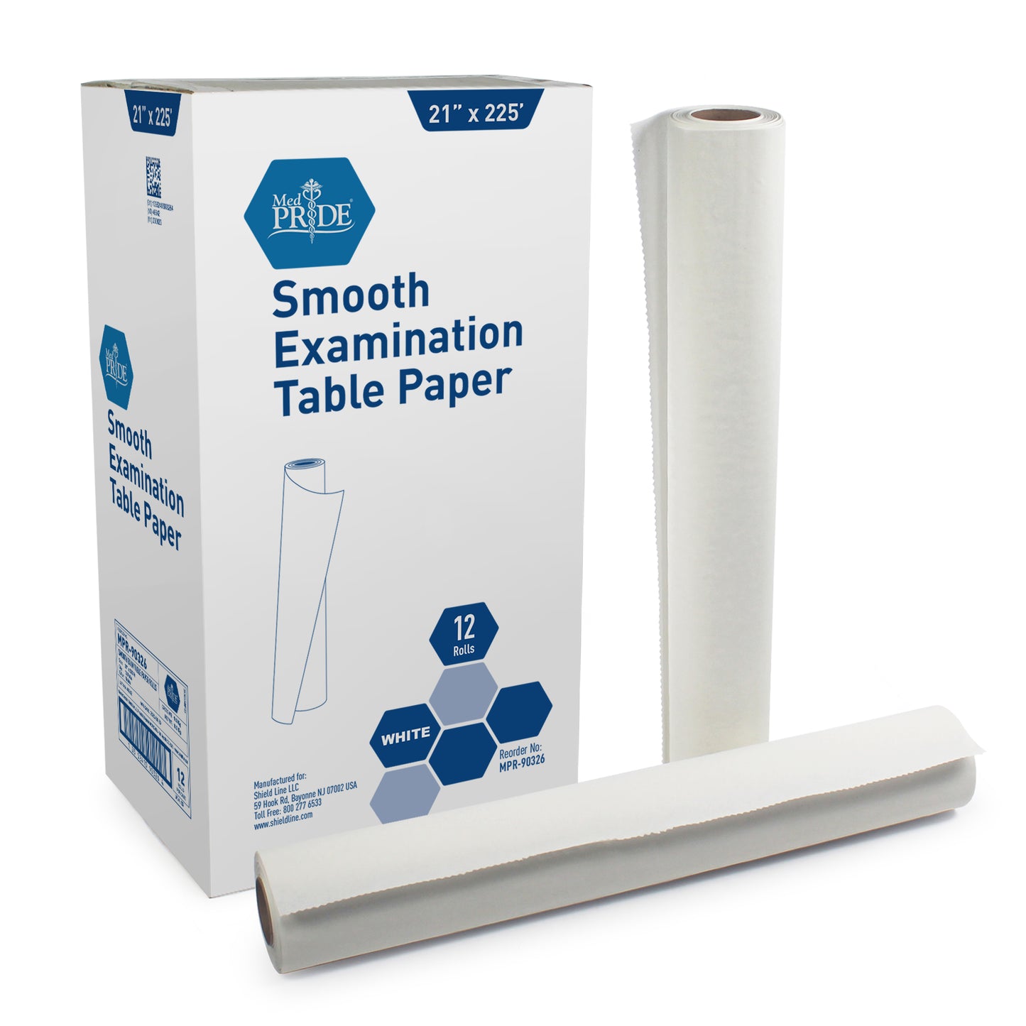 MedPride Crepe Exam Table Paper 18 in x 125 ft Case medical supply