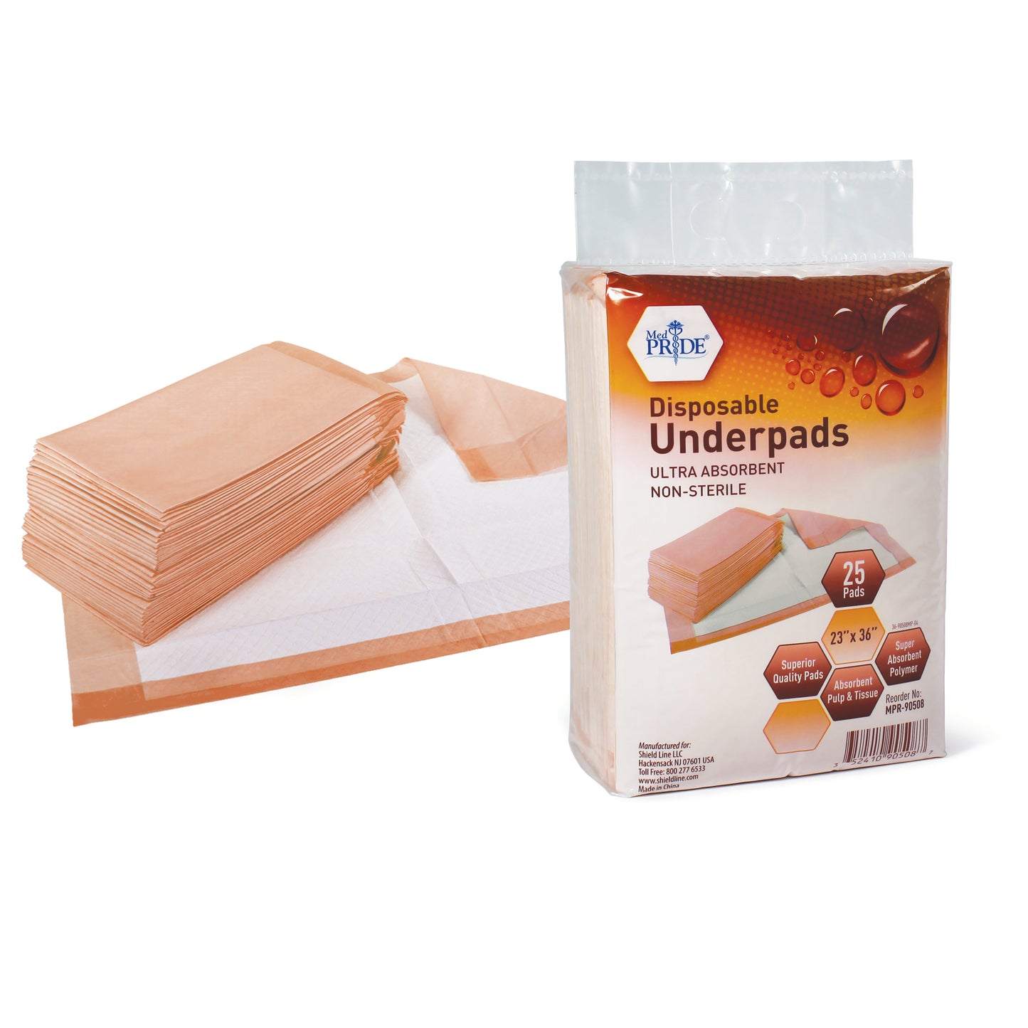 MedPride Disposable Underpads 23x36 50g with SAP Case medical supply