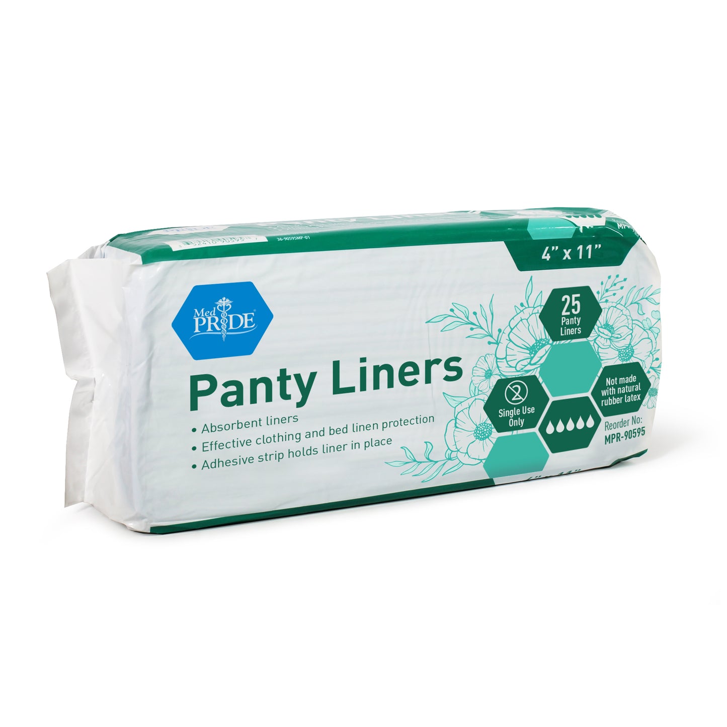 MedPride Panty Liners 4" x 11" 21 Gram Case medical supply