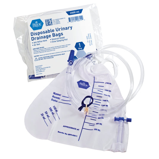 MedPride Urinary Drainage Bags 2000ml Sterile 20/cs medical supply