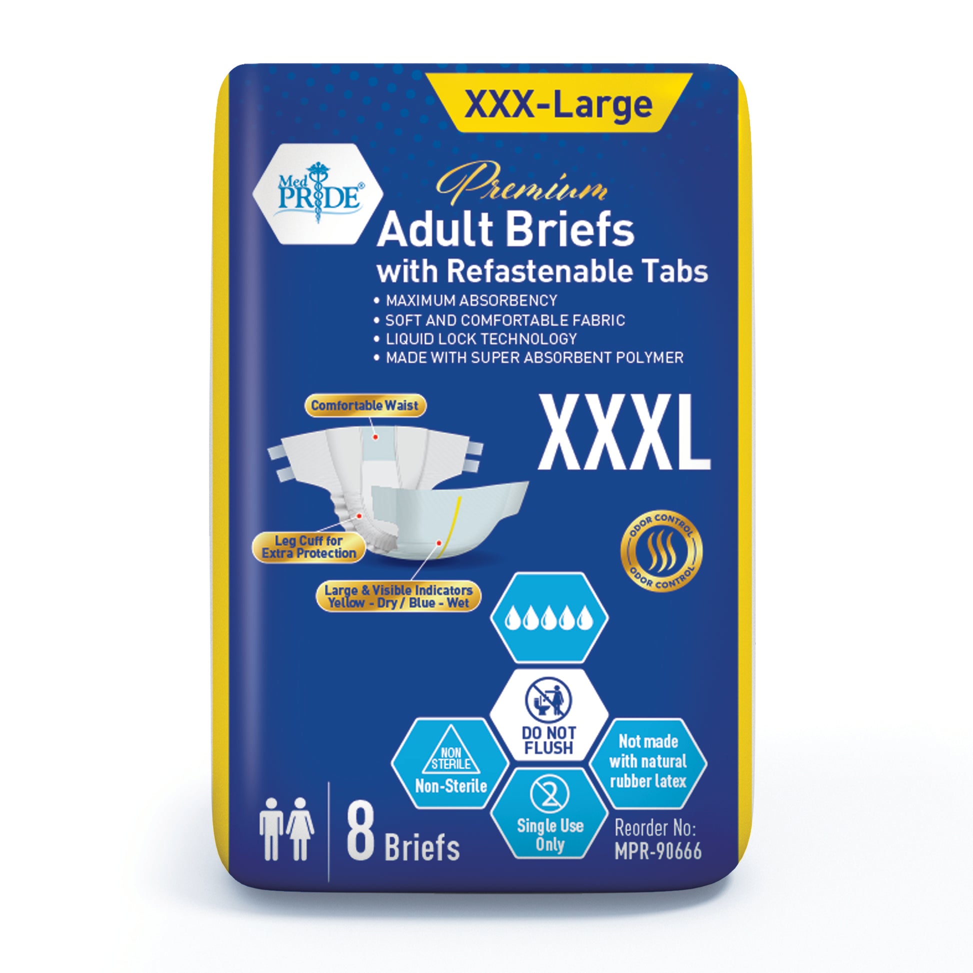 MedPride Adult Briefs XXXLarge Case medical supply