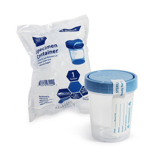 MedPride Specimen Containers 4oz Sterile 100 Cups medical supply