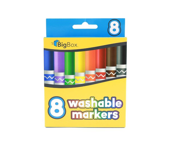 BigBox Washable Broad-Tip Markers 8 Count 192 Packs Case medical supply
