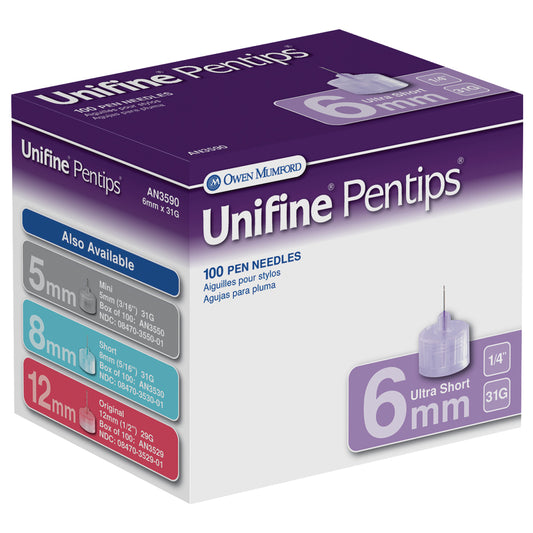 Owen Mumford Ultra-Short Pen Needle 6mm 31G Box medical supply