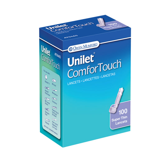 Owen Mumford Unilet ComforTouch Lancet Ultra Thin 30G Box medical supply