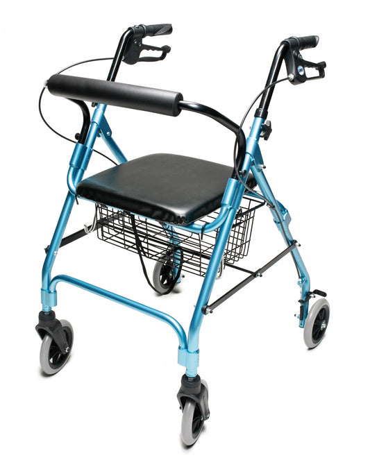 Lumex Walkabout Lite Four-Wheel Rollator Aqua medical supply