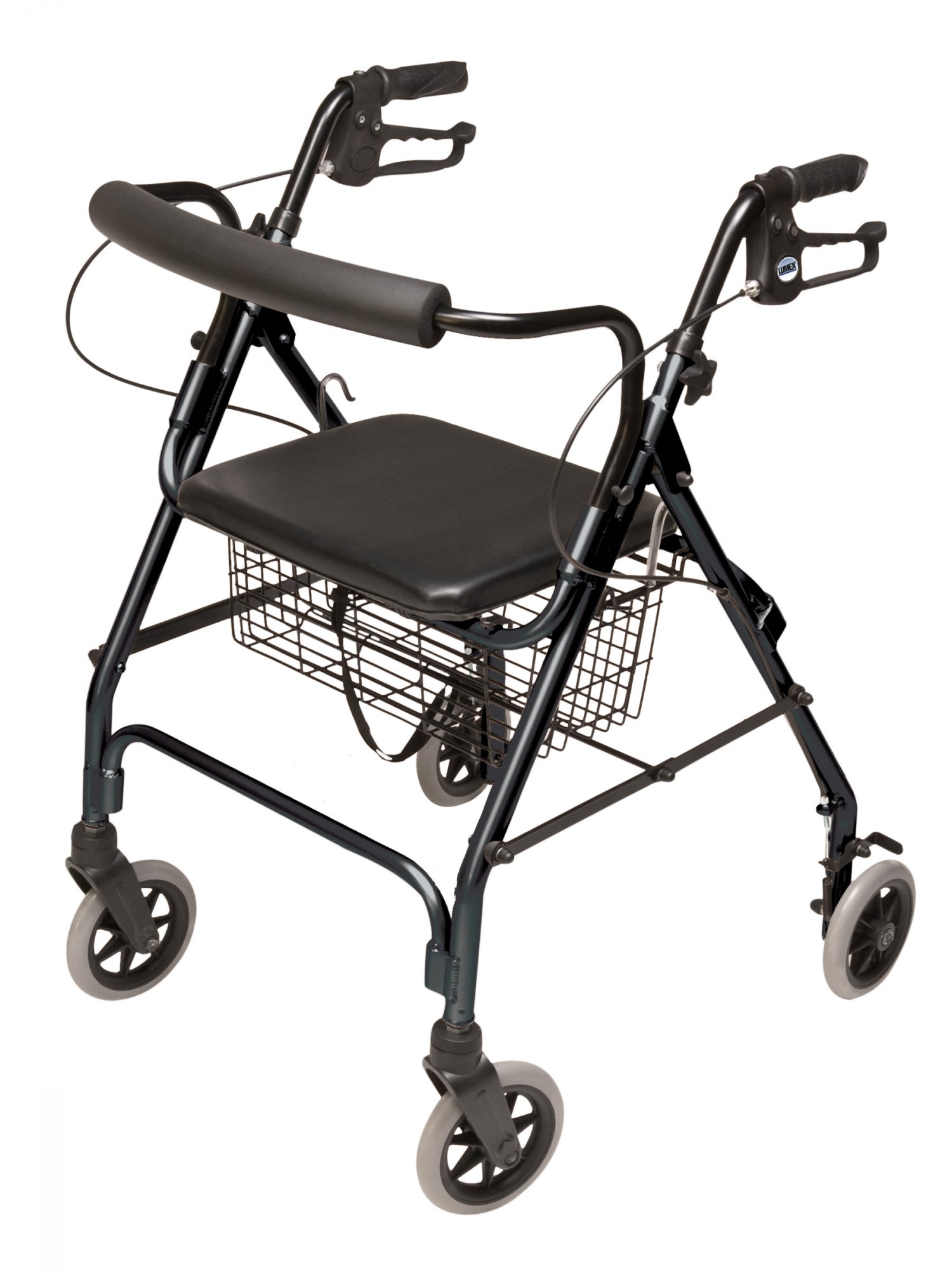 Lumex, Walkabout Lite Four-Wheel Rollator (RJ4300K), Black