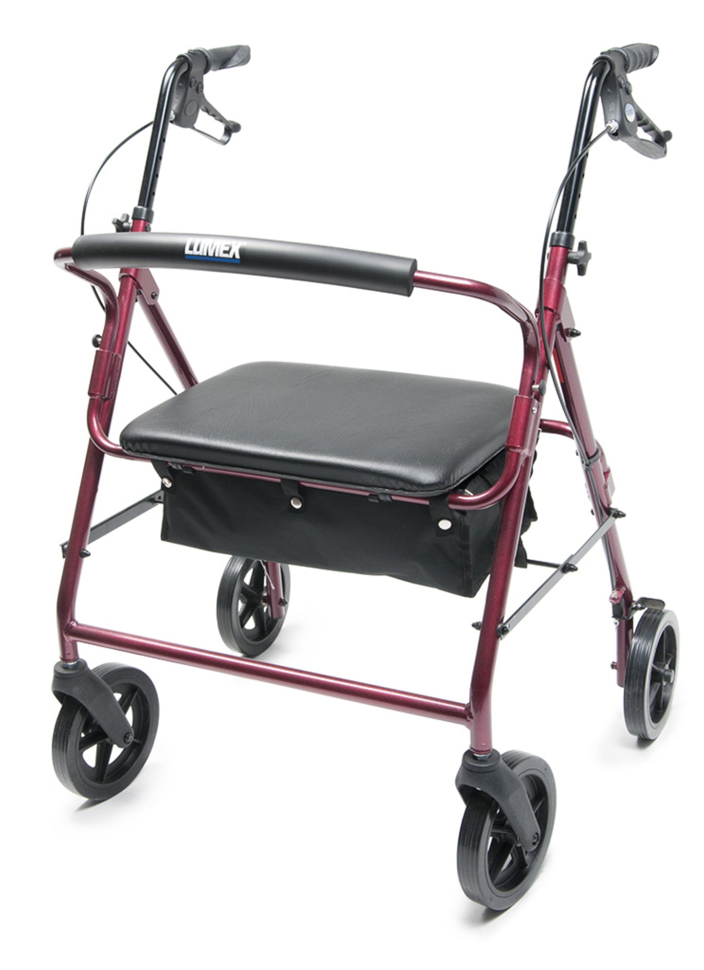 Lumex Walkabout Imperial Hemi Rollator Burgundy 450 lbs medical supply