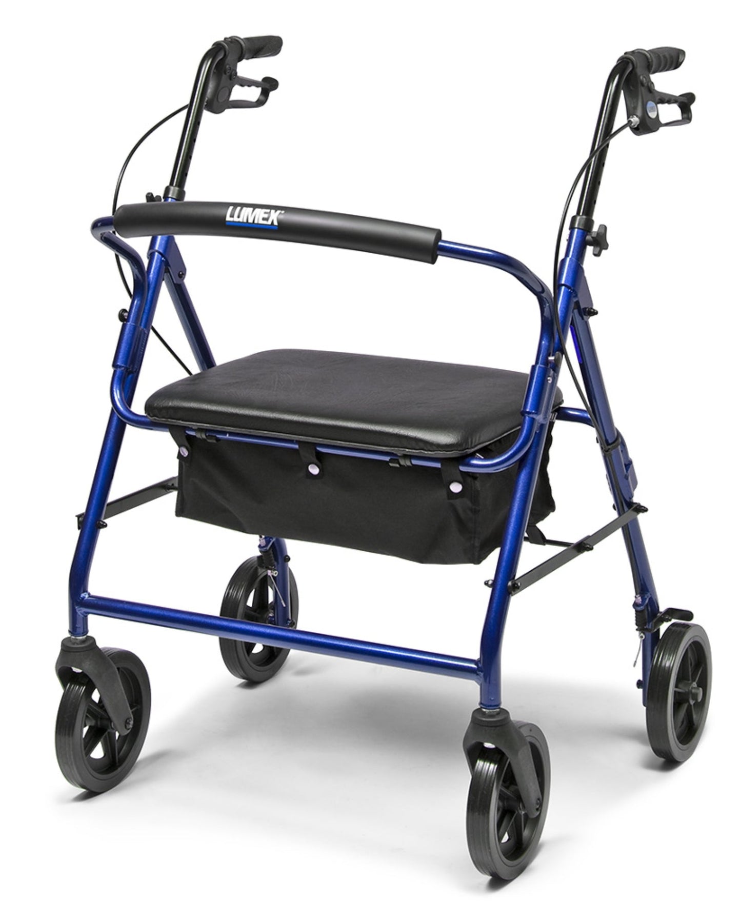 Lumex, Walkabout Four-Wheel Imperial Rollator, 450 lbs Weight Capacity (RJ4405K), Blue