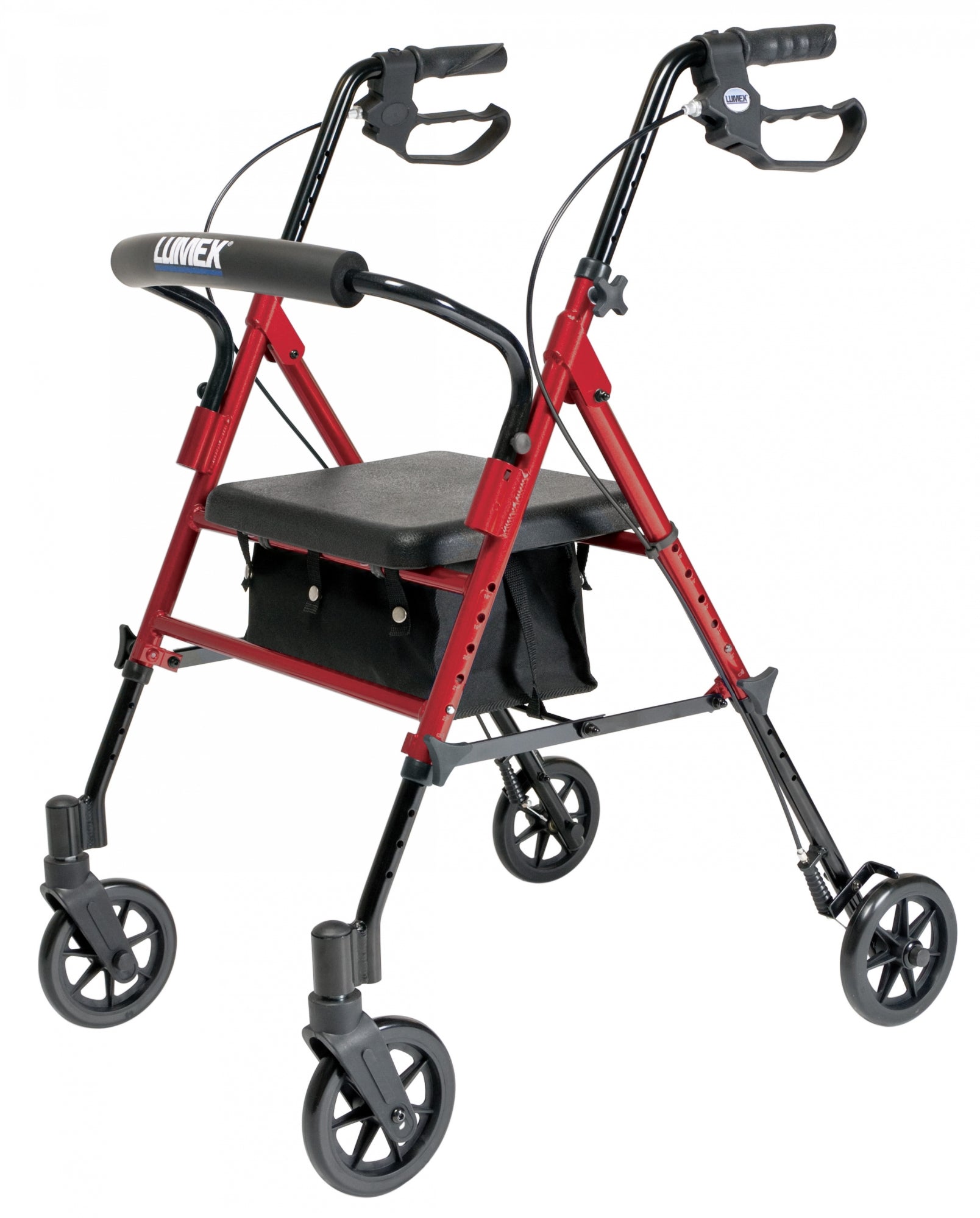 Lumex Set n' Go Height Adjustable Rollator Burgundy medical supply
