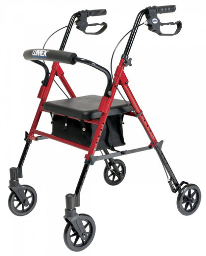 Lumex Set n' Go Height Adjustable Rollator Burgundy medical supply
