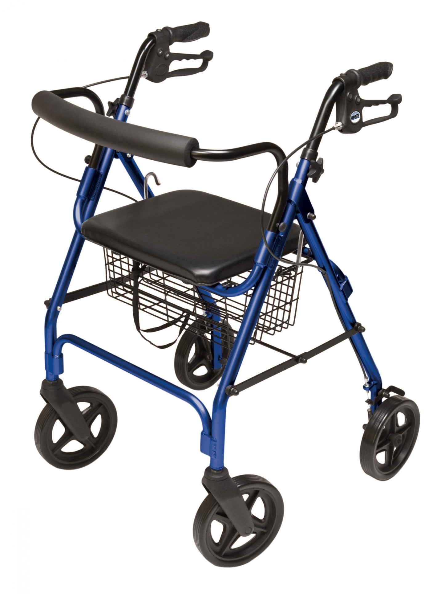 Lumex, Walkabout Four-Wheel Contour Deluxe Rollator (RJ4805L), Blue