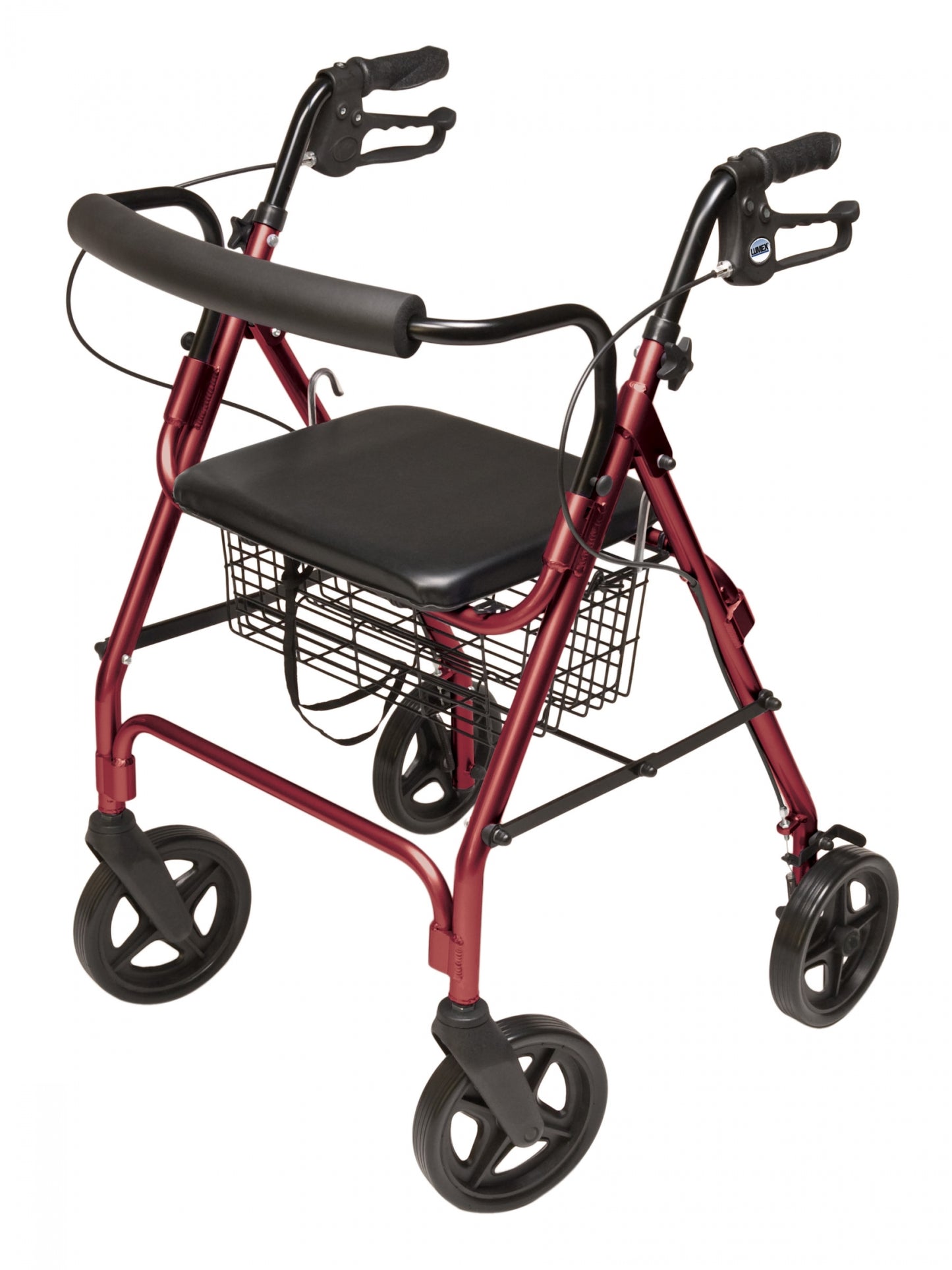 Lumex Walkabout Contour Deluxe Rollator Burgundy medical supply