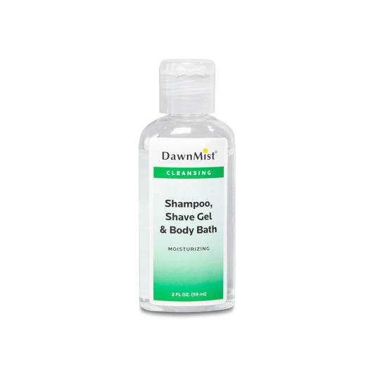 Dawn Mist Shampoo Shave Gel and Body Wash 2 oz Clear medical supply