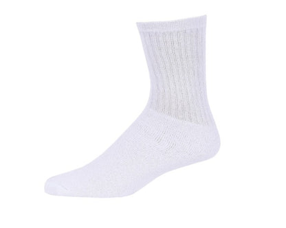 Spak Bulk Adult White Socks Mens Size 10-13 240 Pairs medical supply
